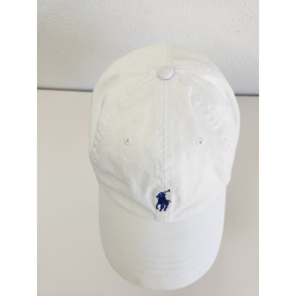 Vintage Polo Ralph Lauren White Hat One Size Unisex - Picture 5 of 9